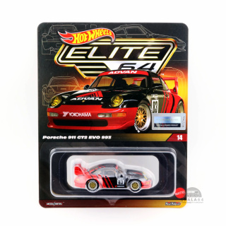 HOT WHEELS Elite 64 #14 Porsche 911 GT2 EVI 993 Advan + PROTEKTOR