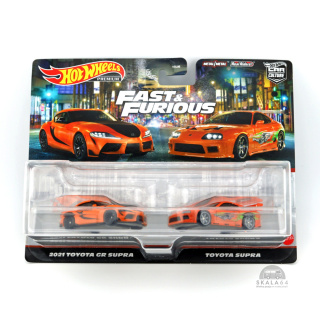 HOT WHEELS Premium Car Culture 2-pack 2021 Toyota GR Supra & Toyota Supra Fast & Furious