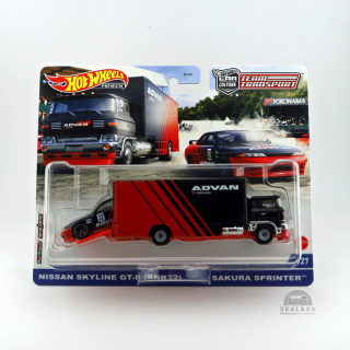 HOT WHEELS Premium Car Culture Team Transport #27 Nissan Skyline GT-R (BNR32) & Sakura Sprinter
