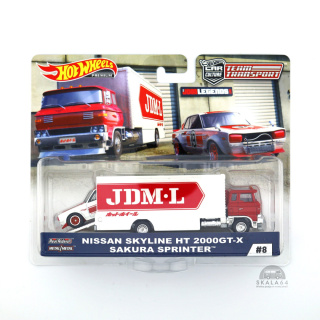 HOT WHEELS Premium Car Culture Team Transport #8 Nissan Skyline HT 2000GT-X & Sakura Sprinter