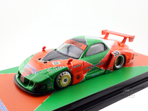 * Inno64 * Mazda * LBWK * RX-7 FD3S * LB-Super Silhouette * Green / Orange * * Inno64 * Mazda * LBWK * RX-7 FD3S * LB-Super Silhouette * Green / Orange *