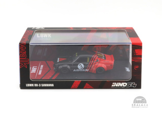 INNO64 Mazda RX-3 LBWK Savanna Advan Livery Black/Red Liberty Walk