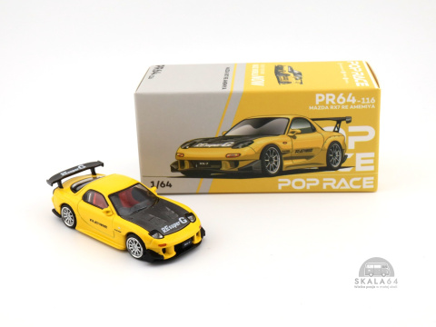 * POP RACE * PR64-116 * Mazda RX-7 (FD) Re Amemiya * Widebody Yellow * * POP RACE * PR64-116 * Mazda RX-7 (FD) Re Amemiya * Widebody Yellow *