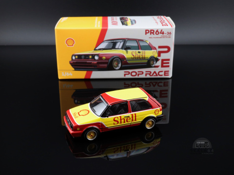 * POP RACE * Volkswagen VW Golf GTi MK2 * Shell * PR64-0036 *