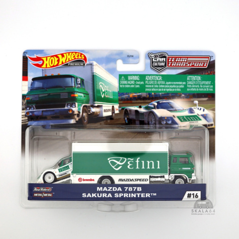 * Hot Wheels Premium * Car Culture * Team Transport #16 * Mazda 787B & Sakura Sprinter *