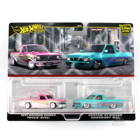 * Hot Wheels Premium * Car Culture * 2-Pack * 1975 Datsun Sunny Truck (B120) & Custom '93 Nissan Hardbody (D21) * * Hot Wheels Premium * Car Culture * 2-Pack * 1975 Datsun Sunny Truck (B120) & Custom '93 Nissan Hardbody (D21) *