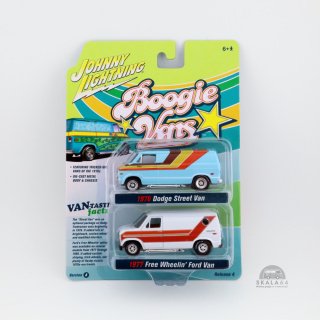 JOHNNY LIGHTNING 2-Pack 1976 Dodge Street Van & 1977 Ford Cruising Van (wersja 1)