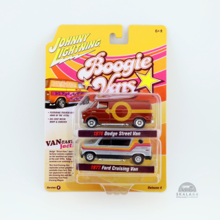 JOHNNY LIGHTNING 2-Pack 1976 Dodge Street Van & 1977 Ford Cruising Van (wersja 2)