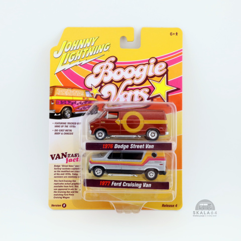 * Johnny Lightning * 2-Pack * 1976 Dodge Street Van & 1977 Ford Cruising Van * Wersja 2 *