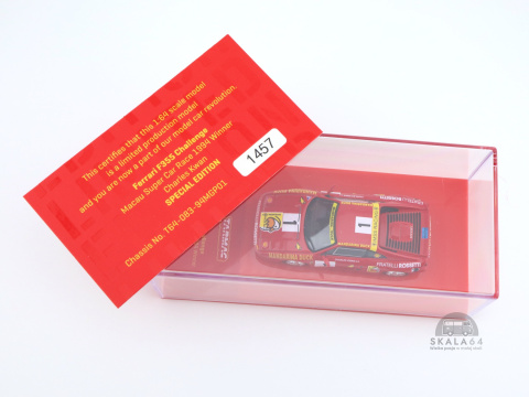 * TARMAC WORKS * Ferrari F355 Challenge * Macau Super Car Race 1994 Winner * Charles Kwam * Limited Edition *