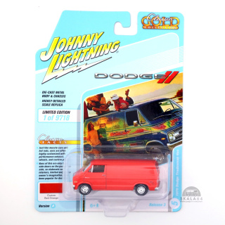 JOHNNY LIGHTNING Classic Gold Collection 1976 Dodge Tradesman Van Red Orange JLCG026A