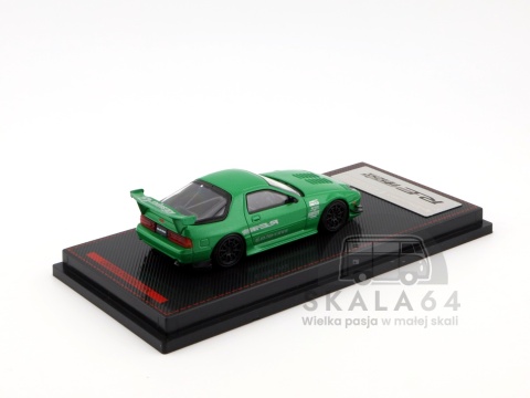 Model samochodu Mazda RX-7 FC3S RE Amemiya Green Metallic  w skali 1:64 - tył