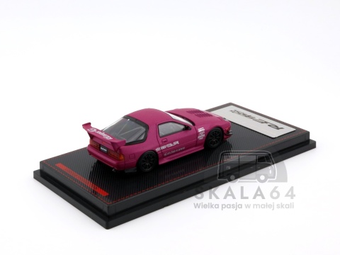 Model samochodu Mazda RX-7 FC3S RE Amemiya Matte Purple Metallic  w skali 1:64 - tył