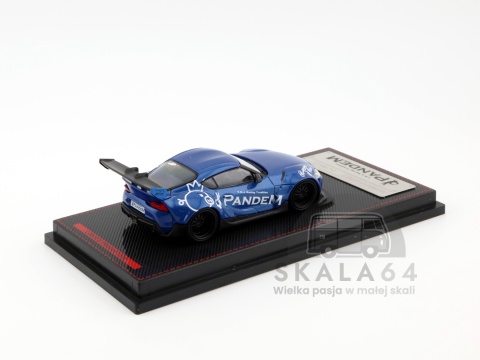 Model samochodu Toyota Pandem Supra A90 Blue Metallic w skali 1:64 - tył