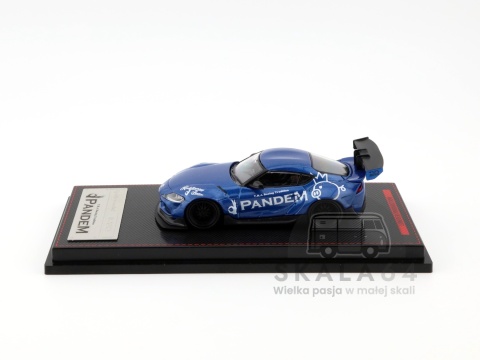 Model samochodu Toyota Pandem Supra A90 Blue Metallic w skali 1:64 - bok