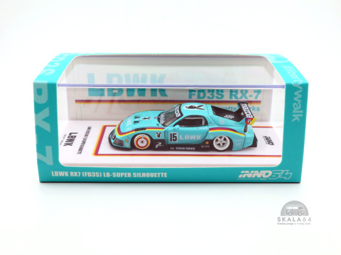 * INNO64 * Mazda LBWK RX-7 FD3S LB-Super Silhouette * Blue / Orange / Red * * INNO64 * Mazda LBWK RX-7 FD3S LB-Super Silhouette * Blue / Orange / Red *