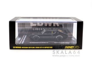 INNO64 Nissan Skyline 2000 GT-R KPGC110 LB Works Kenmeri Black