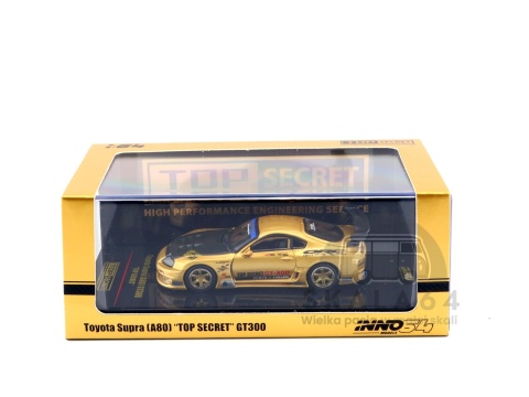 Model samochodu Toyota Supra A80 GT300 Top Secret w skali 1:64