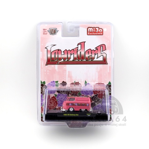 Model samochodu 1960 Volkswagen VW Delivery Van Kool Kombi Lowriders w skali 1:64