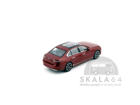 Model samochodu BMW i7 xDrive60 Aventurin w skali 1:64 - tył