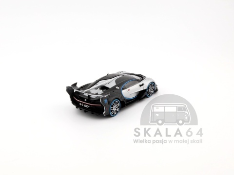 Model samochodu Bugatti Vision Gran Turismo Silver w skali 1:64 - tył