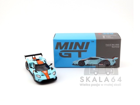Model samochodu Ford GT MK II #002 GULF w skali 1:64 - pudełko