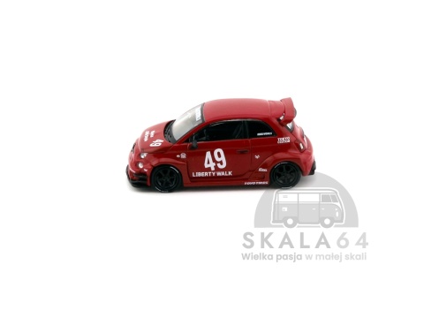 Model samochodu LB-Works x Abas Works Fiat ABARTH 595 w skali 1:64 - bok
