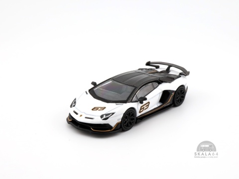 * MINI GT * Lamborghini Aventador SVJ * #63 * Bianco Asopo * LHD * MGT00842-L * * MINI GT * Lamborghini Aventador SVJ * #63 * Bianco Asopo * LHD * MGT00842-L *