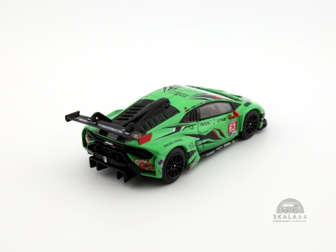 * MINI GT * Lamborghini Huracan GT3 EVO2 * #63 * IMSA Daytona * Iron Lyn * LHD * MGT00813-L * * MINI GT * Lamborghini Huracan GT3 EVO2 * #63 * IMSA Daytona * Iron Lyn * LHD * MGT00813-L *