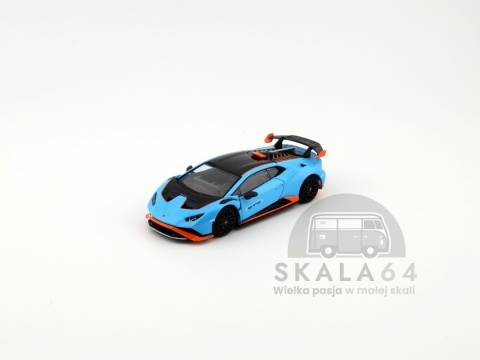 Model samochodu Lamborghini Huracan STO Blue w skali 1:64 - przód