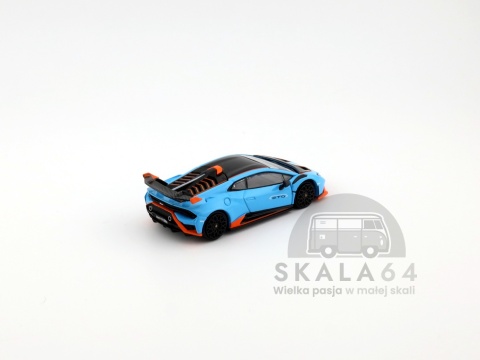 Model samochodu Lamborghini Huracan STO Blue w skali 1:64 - tył