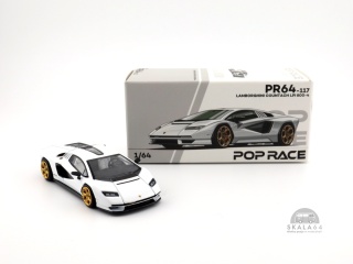 POP RACE PR64-0117 Lamborghini Countach LPI 800-4 Bianco PR640117
