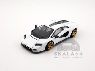 POP RACE PR64-0117 Lamborghini Countach LPI 800-4 Bianco PR640117