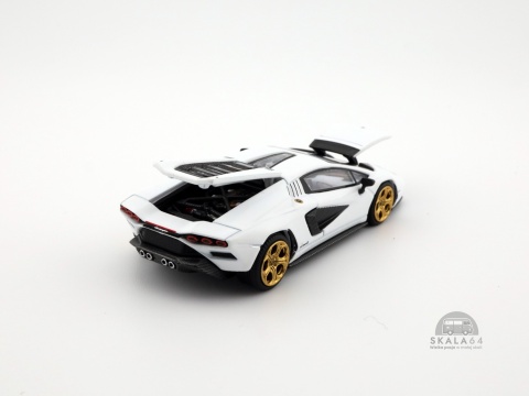 * POP RACE * PR64-0117 * Lamborghini Countach LPI 800-4 * Bianco * PR640117 * * POP RACE * PR64-0117 * Lamborghini Countach LPI 800-4 * Bianco * PR640117 *
