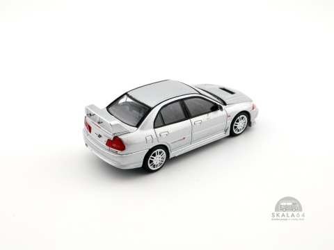* POP RACE * PR64-0140 * Mitsubishi Lancer Evolution IV * Steel Silver Metallic * PR640140 * * POP RACE * PR64-0140 * Mitsubishi Lancer Evolution IV * Steel Silver Metallic * PR640140 *