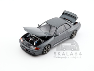 POP RACE PR64-101 Nissan Skyline GTR R32 Gun Grey Metallic PR640101 1:64