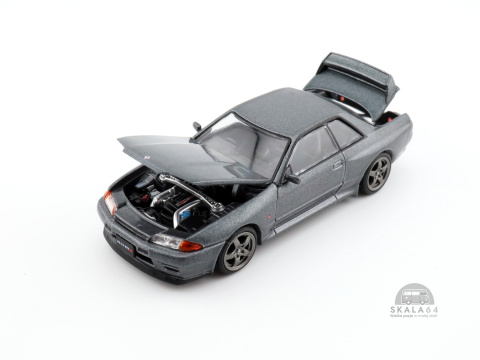 * POP RACE * PR64-101 * Nissan Skyline GTR R32 * Gun Grey Metallic * PR640101 * * POP RACE * PR64-101 * Nissan Skyline GTR R32 * Gun Grey Metallic * PR640101 *
