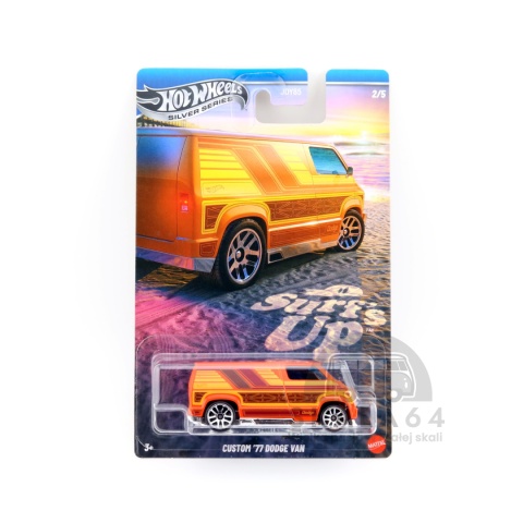 * HOT WHEELS * Silver Series * Custom '77 Dodge Van * Surf's Up *