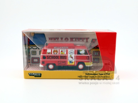 * TARMAC WORKS * Volkswagen VW * Type II (T2) * Hello Kitty Capsule * School Bus *