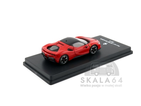 Model samochodu Ferrari SF90 Stradale 2019 Red Black w skali 1:64 - tył