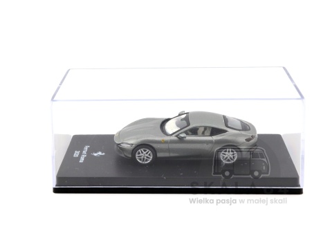 Model samochodu Ferrari Roma 2020 Grey w skali 1:64 - gablotka