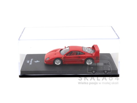 Model samochodu Ferrari F40 1987 Red w skali 1:64 - gablotka