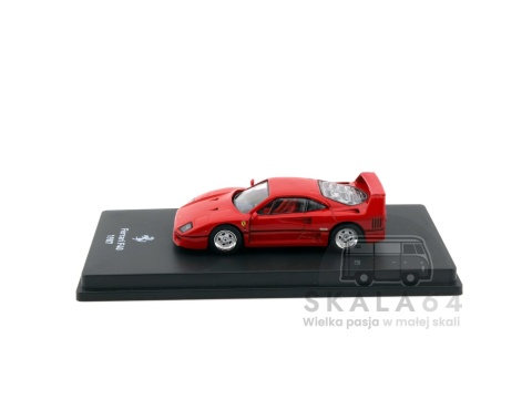 Model samochodu Ferrari F40 1987 Red w skali 1:64 - bok