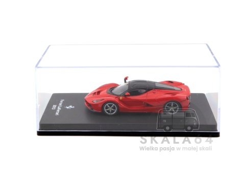 Model samochodu Ferrari LaFerrari 2013 Red Black w skali 1:64 - gablotka