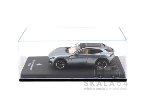 Model samochodu Ferrari Purosangue 2022 Grey Black w skali 1:64 - gablotka