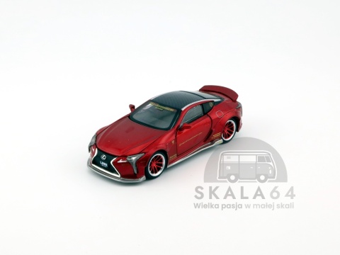 Model samochodu Lexus LC500 LB Works Metal Red Liberty Walk w skali 1:64 - przód