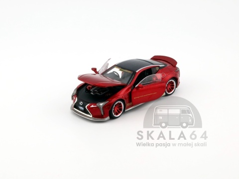 Model samochodu Lexus LC500 LB Works Metal Red Liberty Walk w skali 1:64