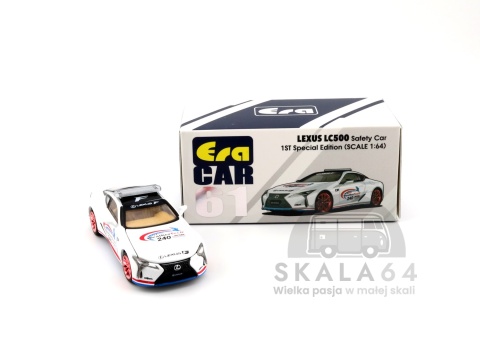 Model samochodu Lexus LC500 Safety Car 1st Special Edition w skali 1:64 - pudełko