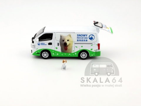 Model samochodu Nissan NV350 Caravan SPCA w skali 1:64