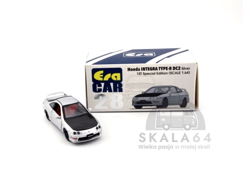 Model samochodu Honda Integra Type-R DC2 Silver w skali 1:64 - pudełko